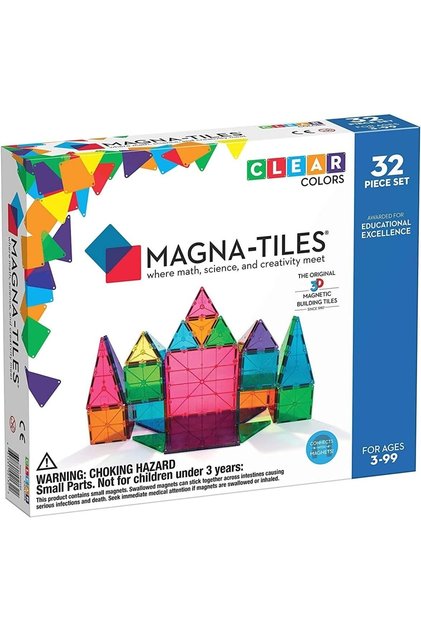 Magnatiles Clear Color 32 Pieces