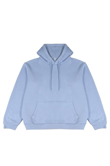 Oversize Blue Hooded Sweatshirt
