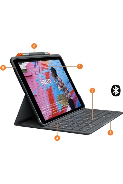 logitech Slim Folio iPad Air 3.Nesil İçin Klavyeli Kılıf (Nordic,Q