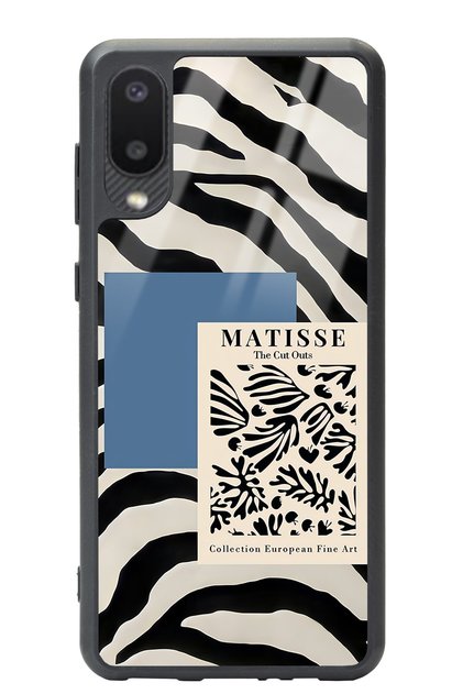 Samsung A-02 Zebra Matısse Design Glossy Phone Case