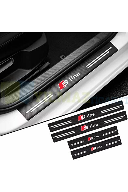 yılmazetic Audi S Line Karbon Kapı Eşiği Oto Sticker Etiket