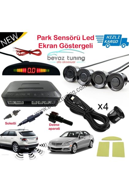 Park Sensörü Led Ekranlı Ses İkazlı Siyah