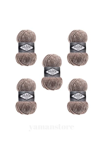 5 Pieces Superlana Maxi Knitting Yarns Vest Cardigan Yarn Scarf Sweater Yarn 803 Japse Milky Coffee