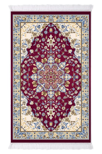 Claret Red Pearl Digital Prayer Rug 70x110 1016