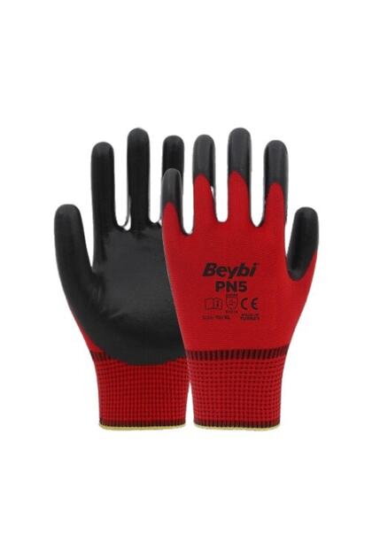 Nitrile Pmk Pn5 Red Black 10 Size Work Gloves (Pack of 12)