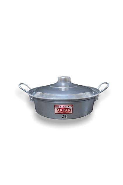 Aluminum Flat Pan Pilaf Frying Pot 22 Cm.