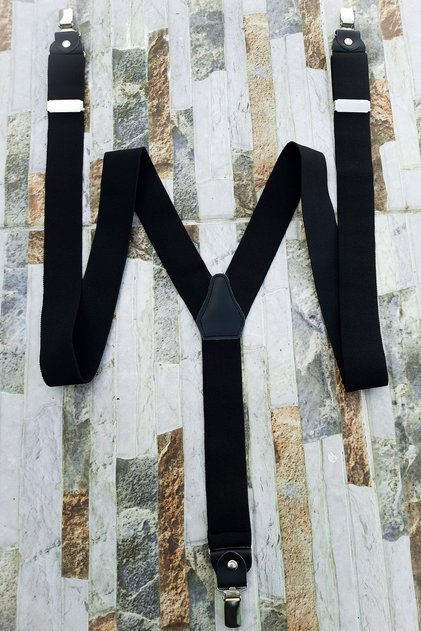 Gimavm %100 Deri Siyah Unisex Pantolon Askısı