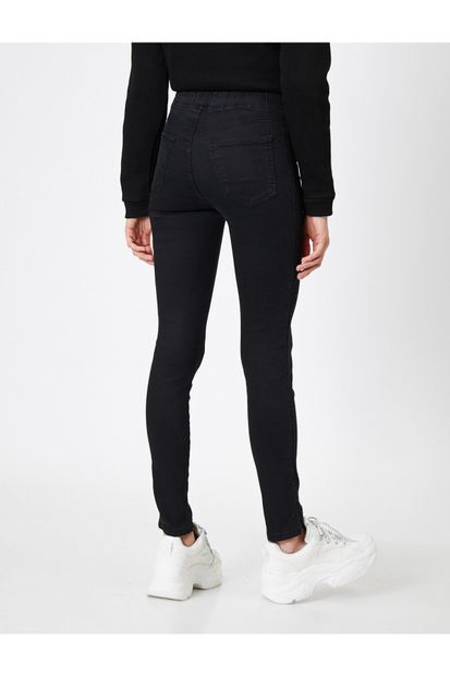 Koton Skinny Fit Jean -yüksek Bel Dar Kesim Dar Paça Pantolon - 3