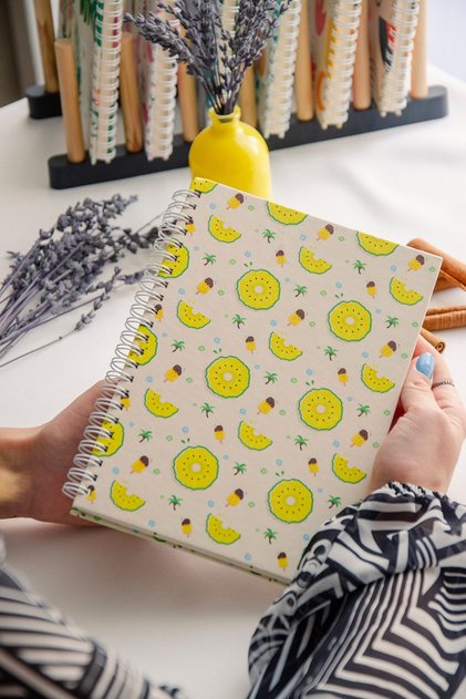 A5 Hard Cover Spiral Dotted Notebook - Bullet Journal