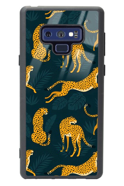 Samsung Note 9 Leaf Leopard Design Glossy Phone Case