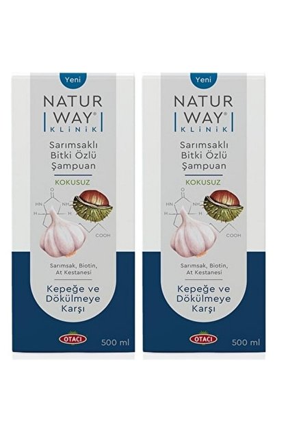 Naturway Clinic - شامبو مضاد للقشرة والتساقط بالثوم 500 مل × 2 قطعة