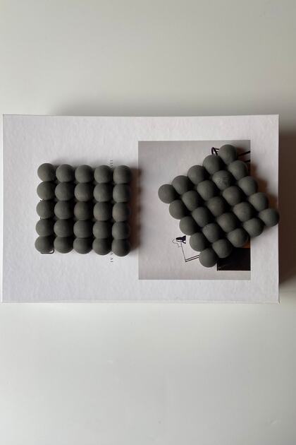 Set of 2 Bubble Coasters Anthracite