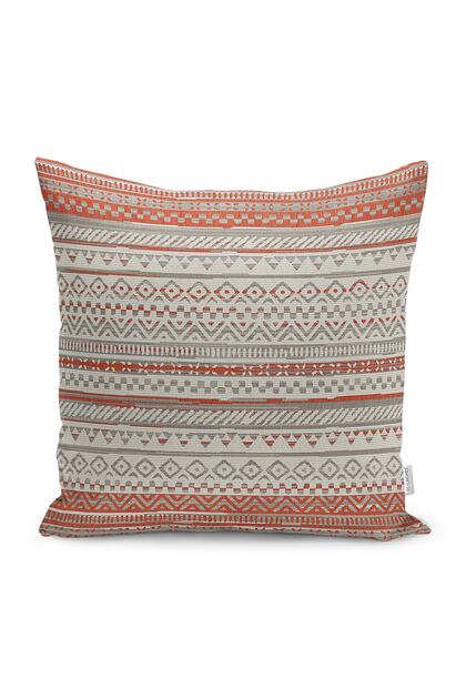 Digital Printed Pillow and Throw Pillow Cover with Rug Motif on Colorful Floor
