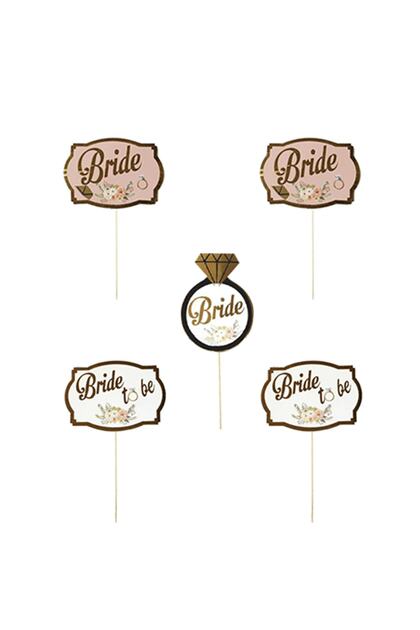 Bride To Be Speech Bubble Gilded 5-Piece