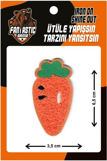 Iron-on Woven Plush, College, Punch, Vegetable, Carrot Rigging Model
