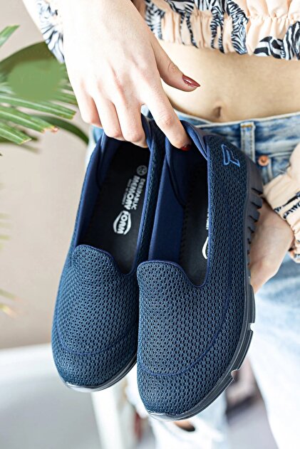 Navy Blue Navy Blue Women's Sports Ballerina Walking Shoes Çpç-0001