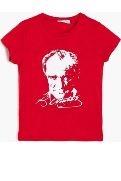 Ataturk And Turkish Flag Short Sleeve Super T-Shirt 23 April 29 October 10 November Performance Costume T-shirt