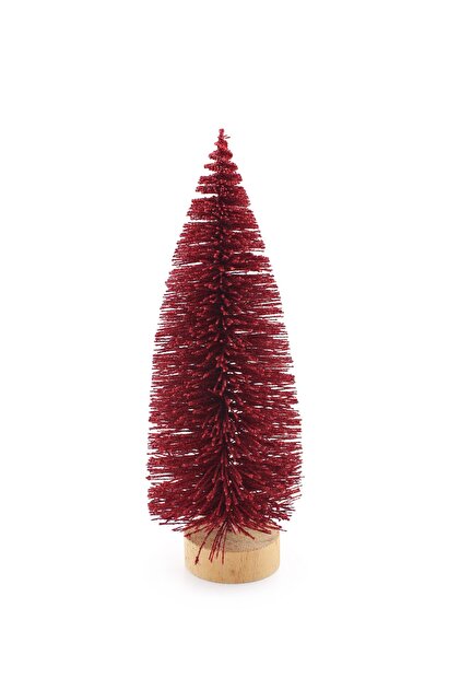 Red Colored Pine Tree with 21cm Mini Wooden Legs