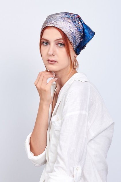 Silk Bandana Scarf| Gustav Klimt Baroness Elisabeth| Nomads Felt