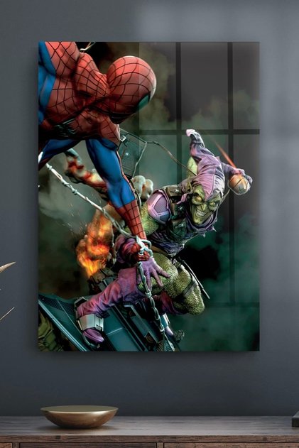 Tablou din sticlă Spiderman vs Green Goblin