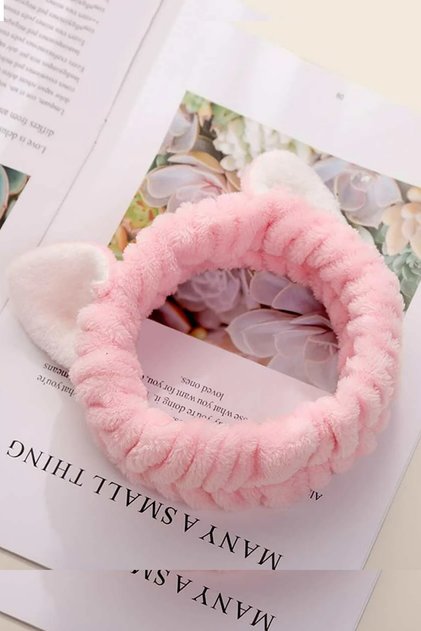 Peluş Kulaklı Makyaj Ve Banyo Bandı