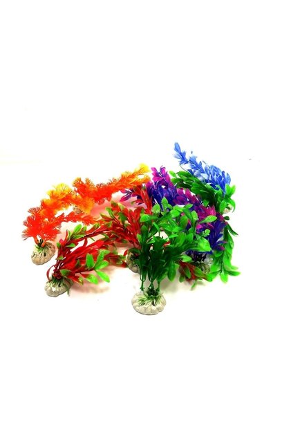 Plastik Yapay Akvaryum Bitkisi 16 Cm 12 Adet