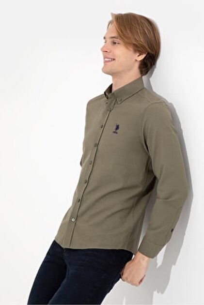 Roberto Cavalli Men Slim Fit Plain Long Sleeve Dress Shirt, White- Trendyol