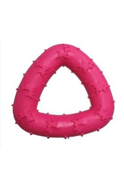 Teether Triangle Shaped Dog Toy 7 cm Pink