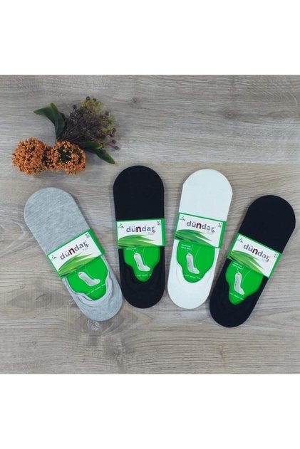 Men's Plus 4-Piece Bamboo Silicone Scented Seamless Ballerina Socks 41-45