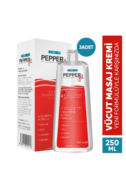 Bilge İlaç Slim Lab Pepper Gel - Biber Jeli Slim Lab 250 ml (3 ADET) - 1