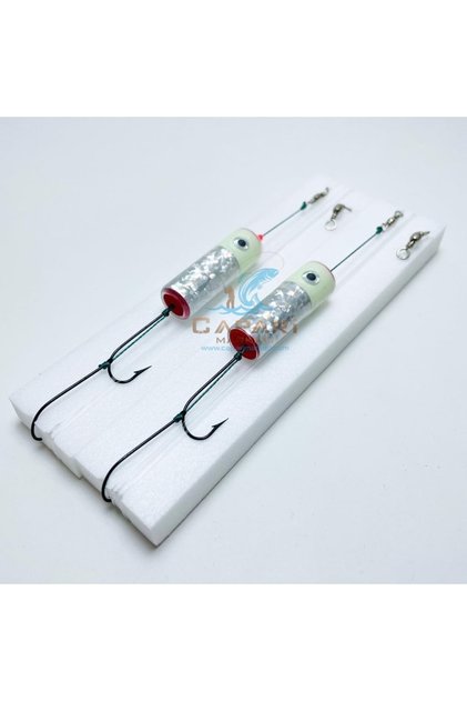 Örgü Ipli 2 Iğneli Glow Çinekop Takımı ( 2'li Paket ) YuSa Fishing