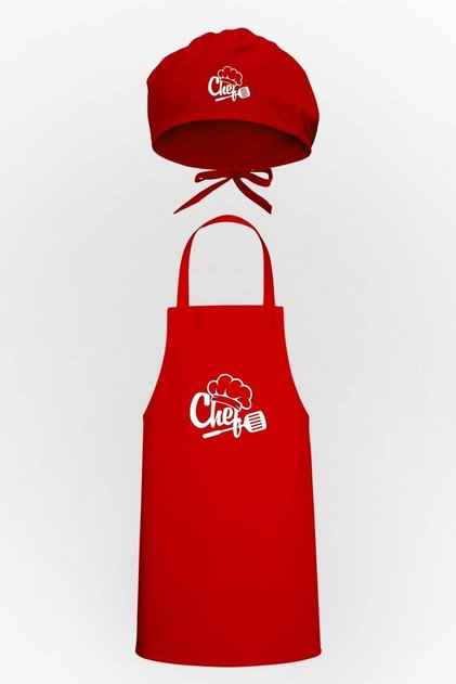 K.ataturk and Atatürk Silhouette Design Kitchen Apron & Bonnet Advantage Package