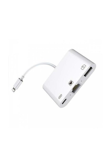 Iphone 7 8 X 11 11 Pro 12 13 13 14 Pro Max Ve Ipad Uyumlu Usb Ethernet Lightning Şarj Adaptörü 3in1