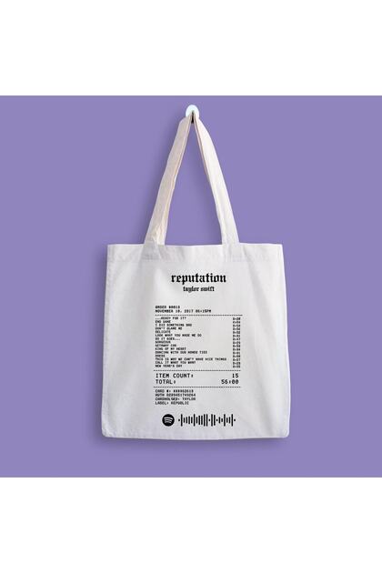 Taylor Swift Reputation Album Receipt Printed Cloth Bag