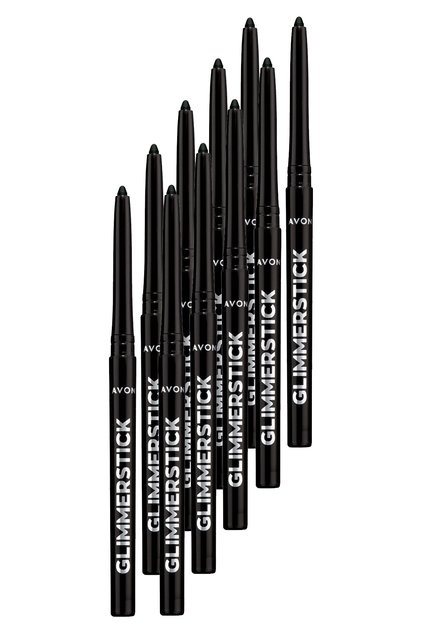 مجموعة أقلام تحديد العيون القابلة للإغلاق والمصعد من Glimmersticks Blackest Black مكونة من عشرة قطع