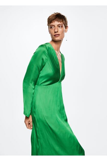 green emerald velvet dress GREEN JACQUARD FRINGED DRESS – codressing main image 0