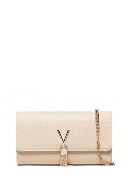 【VALENTINO】アイボリー シースルートップス Mario Valentino Altın Kadın 27x15x5 Portföy Çanta Vbs1r401goro