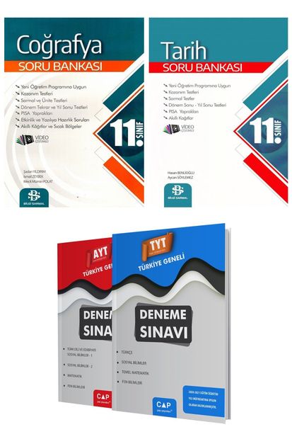 Bilgi Sarmal Yayınları 11. Sınıf Coğrafya + Tarih Soru Bankası Set - 1