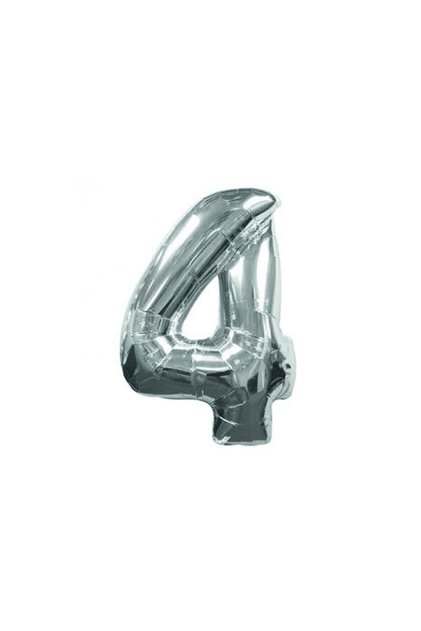 Foil Number Balloon Small Size 35 Cm Silver 4