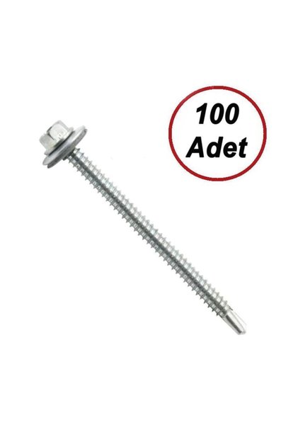 Trapez Çatı Vidası 5.5 X 120 Mm Matkap Uçlu Saç Vidası Akıllı Vida (100 ADET)