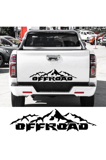Auto Off-road 4x4 Mountain Sticker Decal Back Lettering - black