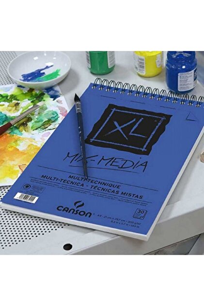 Canson Xl Mix Media 300gr Orta Dokulu Çok Amaçlı Spiralli Resim