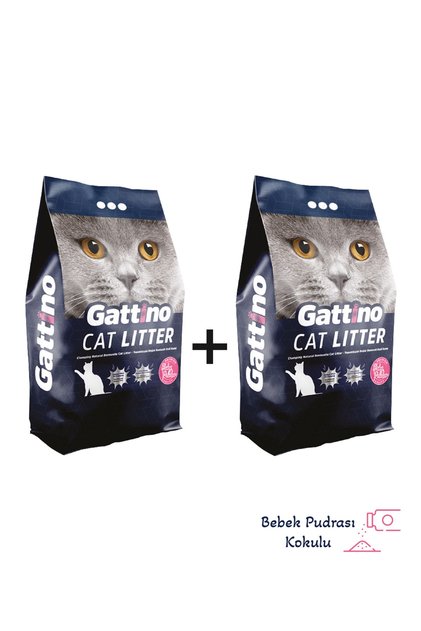 Bebek Pudrası Kokulu 10 L X 2 Adet Kedi Kumu