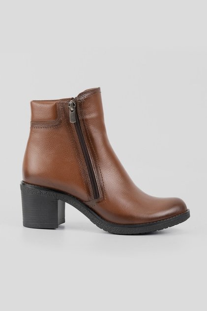 Women's Tan Genuine Leather Boots & Booties Size 35-40