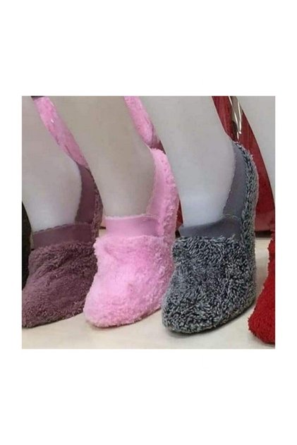 3 Adet Kadın Peluş Kışlık Babet Patik Çorap 35/39 uygundur