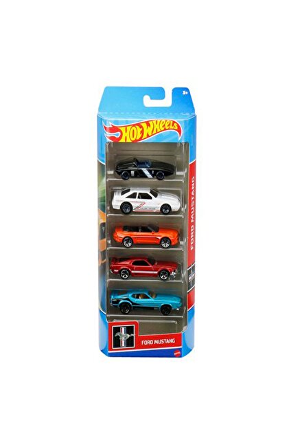 HOT WHEELS Ford Mustang 5'li Oyuncak Arabalar Koleksiyon 1:64