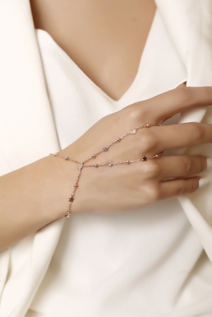 925 Ayar Gümüş Yıldız Şahmeran Rose Gold
