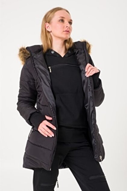 JJXX Jxunit Short Quilted Jacket Otw Kadın Siyah Mont 12236457