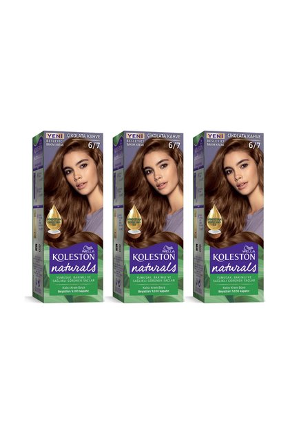 Koleston Naturals Saç Boyası 6/7 Çikolata Kahve 3 Adet