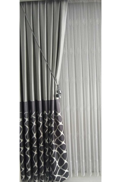 4 Roller Background Curtain Gathering Apparatus for Cornice, Antrisite-ecru Ceiling Bracket Curtain Ornament